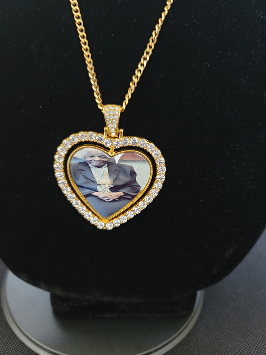 Custom Rotating Heart Necklace